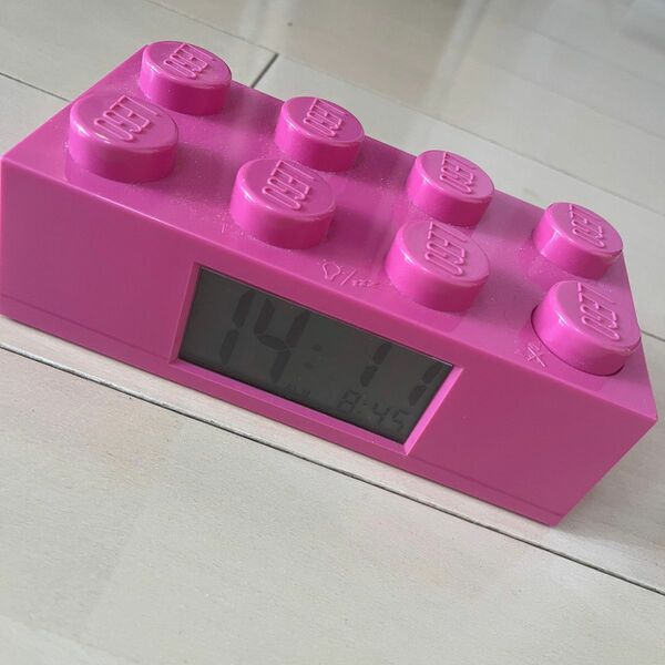 【廃盤品】　LEGO レゴ デジタル時計　目覚まし時計　ピンク