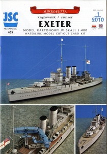 SALE!JSC 1:400 英海軍　HMS　EXETER(Card Model)