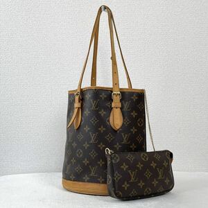 1円 ◎ LOUIS VUITTON ルイヴィトン バケットPM M42238 FL0094 モノグラム バケツ トートバッグ ショルダーバッグ レディース ポーチ付き