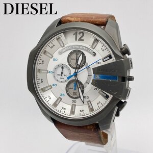 DIESEL　ディーゼル　DZ-4280 シルバーカラー文字盤　クロノグラフ　クォーツ　メンズ腕時計　ジャンク