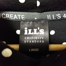 【ストリート・パンク系】iLL's イルズ 『STRAIGHT EDGE RULES』パーカー Lサイズ ブラック 水玉_画像3