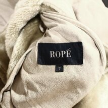 厚手 ROPE’ ロペ ■ 冬 暖か フェイク ムートンコート ムートンジャケット グレー ベージュ ファー 裏起毛 7号_画像3