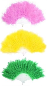 3 -цветный набор нежный перо веер Giulia na веер роскошный Jeury . sexy костюмированная игра маскарадный костюм костюм ba спускной клапан n вращение Koo желтый - зеленый 