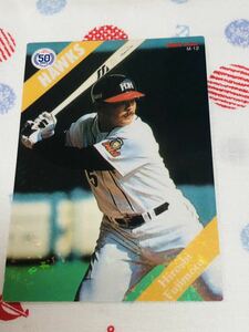  Calbee Professional Baseball chip s card kila Fukuoka large e- Hawk s wistaria book@. history reprint 