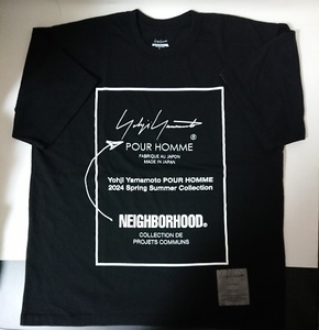 ヨウジヤマモト YOHJI YAMAMOTO ｘネイバーフッド NEIGHBORHOOD　半袖Ｔシャツ L　２４ＳＳ