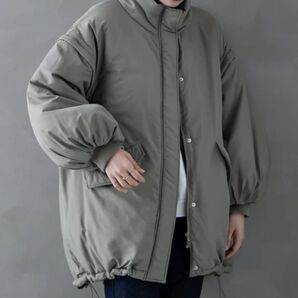 【新品未使用】中綿 スタンドカラー バルーンコート 2WAY ダウン カーキ