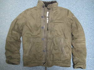  rare regular goods as good as new Abercrombie & Fitch ADIRONDACK JACKTa Dillon Duck reverse side boa deck jacket OLIVE M