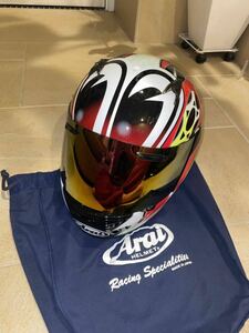 Arai アライ フルフェイスヘルメット ナカスガ　中須賀　QUANTUM-J 55-56cm ミラーシールド