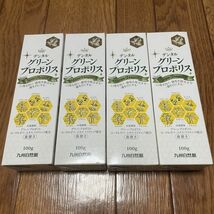 【1円スタート♪】九州自然館☆デンタルグリーンプロポリス☆歯磨き☆100g★4本まとめて★ストック品★未開封品★購入日・製造日不明_画像1