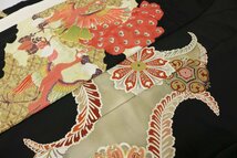 豪華 黒留袖 まとめて18枚 着用可能多数有 作家物 金駒 刺繍 金銀彩 金銀糸 吉祥模様 正絹 着物 リメイク素材 にも ★いろどり★1_画像6