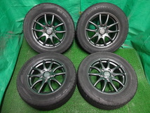 DCENTI ディセンティ 15×6J +50 5H PCD114.3●195/65R15 NEXEN WINGUARD ice 中古冬タイヤ付ホイール4本●モ81_画像1