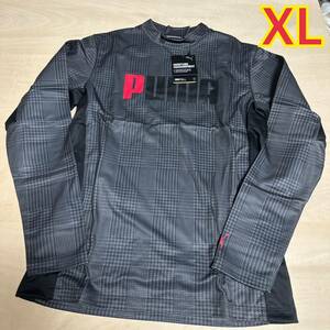 新品プーマ PUMA メンズ ゴルフ 長袖シャツ ゴルフ AOP ハツネツ LS タートルネック 539373 ブラック　サイズXL