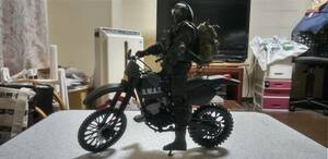 ミリタリーフィギュア　1/6米軍軍用バイクと搭乗員フィギュア×