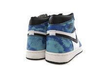 美品 NIKE ナイキ AIR JORDAN 1 RETRO HIGH TIE DYE エアジョーダン スニーカー ハイカット バスケット シューズ 靴 23.5cm 青×紺×白_画像8