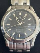 1円から〜動作美品　【電池交換済み】 OMEGA オメガ seamaster シーマスター 120m クォーツ メンズ _画像2