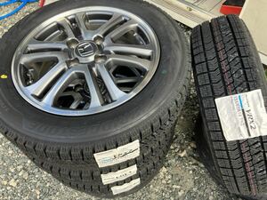 新品スタッドレス 155/65R14 BLIZZAK VRX2 中古N-BOXホンダ純正アルミホイール 4本セット