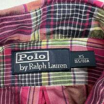 POLO RALPH LAUREN ☆ マドラスチェック レッド系 長袖 シャツ XS アメカジ ストリート 大人カジュアル 古着 ポロラルフローレン■FB105_画像5