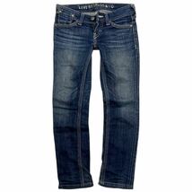 Levi's ☆ 日本製 ストレッチ デニムパンツ ローライズ ジーンズ ブルー 色落ち◎ レディース W29 日常 大人カジュアル リーバイス■Ja6985_画像3