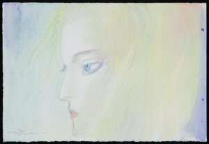 【1on1】真作 天野喜孝 オリジナル 原画2009-21 美人画 額装