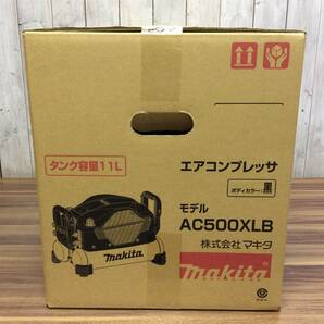 【AH-03642】新品未使用品 makita マキタ エアコンプレッサ 11L 高圧・常圧 AC500XLB 黒 [ 空気取出口 一般圧 2口 / 高圧 2口 ]の画像2