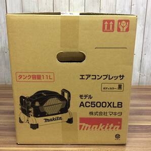 【AH-03830】新品未使用品 makita マキタ エアコンプレッサ 11L 高圧・常圧 AC500XLB 黒 [ 空気取出口 一般圧 2口 / 高圧 2口 ]の画像2