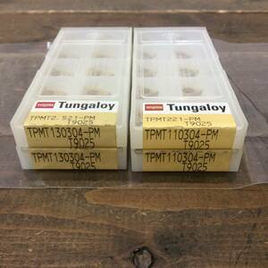 ■【AH-04163】未使用品 Tungaloy タンガロイ 旋削チップ(10個入) TPMT130304-PM T9025/TPMT110304-PM 計4ケース 未開封品