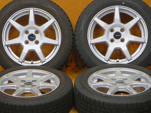 超美品 バリ溝【19年製ダンロップウインターマックス02 165/65R15 185/60R15】15インチ PCD100-4H ルノートゥインゴ スマートフォーフォー