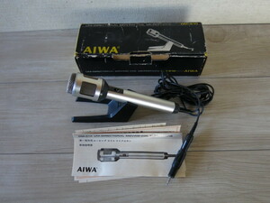 ●中古品● AIWA・アイワ「DM-110」単一指向性ムービングコイルマイク＊卓上マイク スタンド