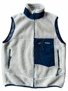 ★★★2000年 us製 patagonia パタゴニア クラシックレトロxベスト 23044 SP00 サイズS ナチュラルxネービー★★★