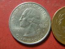 外国・USA／ワシントン２５セント白銅張り銅貨：メリーランド州（2000年D）　23120502_画像2