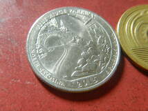 外国・USA／ワシントン２５セント白銅張り銅貨：ブルーリッジパークウエイ（2015年D）　23121103_画像3