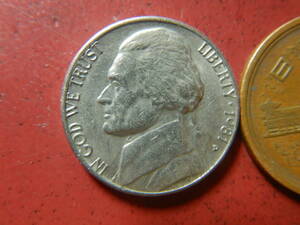 外国・USA／ジェファーソン５セント白銅貨（1981年D）　231217