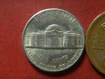 外国・USA／ジェファーソン５セント白銅貨（1972年D）　231220_画像2