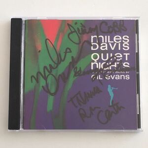 激レア直筆サイン入りCD Miles Davis “Quiet Nights” 1CD CBS オランダ初期盤(日本プレス)