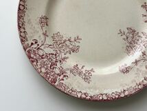 古手　フランス　アンティーク　皿　Saint amand 　サンタマン　/ “ FRUITS pink ”　 可愛らしいフルーツの平皿プレート_画像2