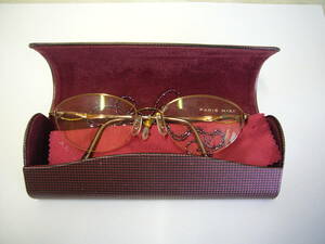 PARIS MIKI K18Dec　(フレームの飾り部分のみK18）・その他の部分はチタン製　フレーム　遠近両用レンズ　眼鏡　中古品
