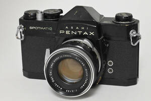【外観特上級】PENTAX SPOTMATIC SP ブラック/Auto Takumar 55mm F2　#s3412