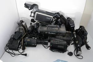 【訳あり特価】ジャンク ビデオカメラ 8mmフィルム等 11台まとめて　#e7666
