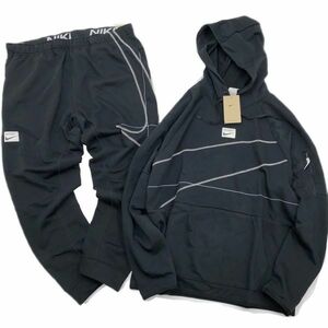 NIKE ナイキ ドライフィット フリース フーディ テーパー 上下セット 黒 XL DQ6621/6615-010 23-1123-10-5/6