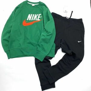 NIKE ナイキ NSW トレンド クルー スウェット 上下セット 緑黒 2XL DO8892-365/905236-010 23-1118-14-7/8