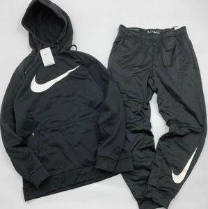 NIKE ナイキ サーマフィット ビッグスウォッシュ フリース 上下セット 黒 L DV8009/932258-010 23-1127-1-9/10