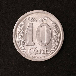 【緊急貨幣】フランス エブルー 10サンチームアルミ貨（1921）[E3044]