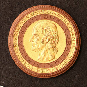 【陶製ノートゲルド】ドイツ マイセン 陶製メダル（1921）ホメオパシー創始者ハーネマン[E3099]コイン　