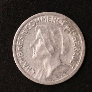 【緊急貨幣】フランス エロー 25サンチームアルミ貨（1920-22）[E3045]
