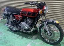 RD250 1A2 400エンジン スポーク車両 レッド 書類付き エンジン実動確認済み RD400 RZ250 RZ350_画像1