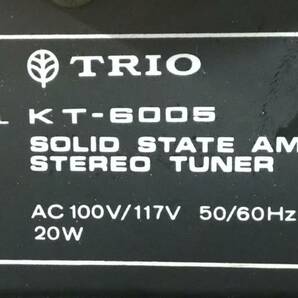 湘/TRIO/SOLID STATE AM-FM STEREI TUNER/KT-6005/ステレオチューナー/AM/FM/ラジオ/トリオ/オーディオ機器/ジャンク品/湘11.10-229見の画像9