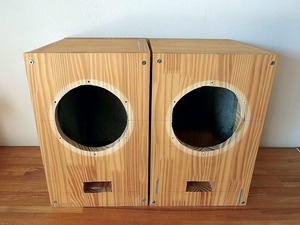 Parc Audio17㎝用自作スピーカーキャビ＊筐体 ペア■234×285×365㎜ 2個■2010年/ラジアタパイン18㎜★素人製作■ゆうパック140サイズ集荷