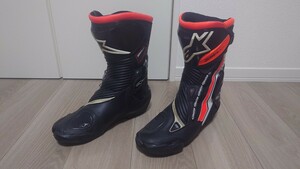 Alpinestars (アルパインスターズ) SMX-Plus ブーツ カラー：WTH BLK RED FL サイズ：43(27.5センチ相当) 箱あり レーシングブーツ