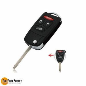 DMG332#1 4 button Jack knife f lip keyless key ho b2004~2012 Dodge Magnum charger Nitro Ram dakota Durango 