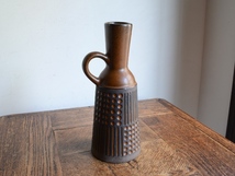 アンティーク花器 オブジェ 北欧ヴィンテージ デザイン 陶器 フラワーベース（H20.5cm） 華道 花瓶 生け花ポット_画像4